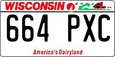 WI license plate 664PXC
