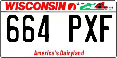 WI license plate 664PXF