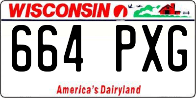 WI license plate 664PXG