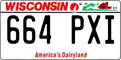 WI license plate 664PXI