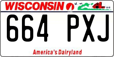 WI license plate 664PXJ