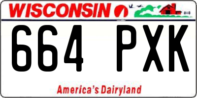 WI license plate 664PXK