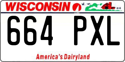 WI license plate 664PXL