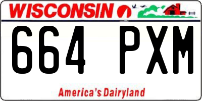 WI license plate 664PXM