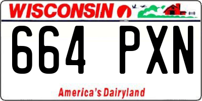 WI license plate 664PXN
