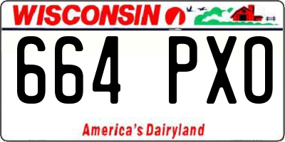 WI license plate 664PXO