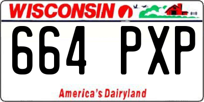 WI license plate 664PXP