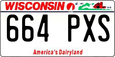 WI license plate 664PXS