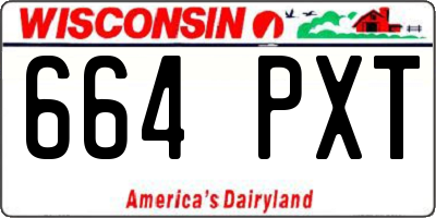 WI license plate 664PXT