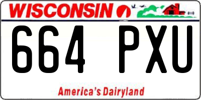 WI license plate 664PXU