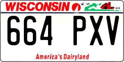 WI license plate 664PXV