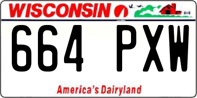 WI license plate 664PXW
