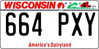 WI license plate 664PXY