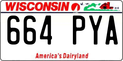 WI license plate 664PYA