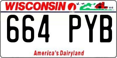 WI license plate 664PYB