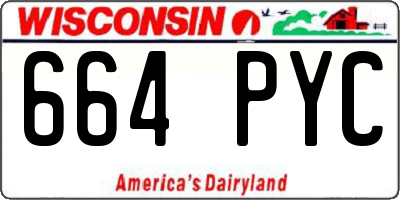 WI license plate 664PYC