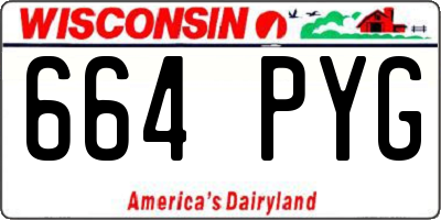 WI license plate 664PYG