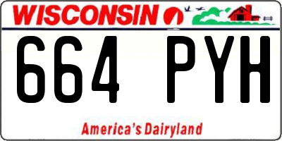 WI license plate 664PYH