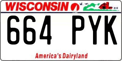 WI license plate 664PYK