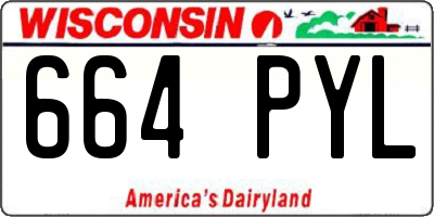 WI license plate 664PYL