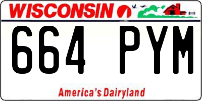 WI license plate 664PYM