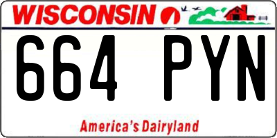 WI license plate 664PYN