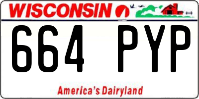 WI license plate 664PYP
