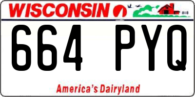 WI license plate 664PYQ
