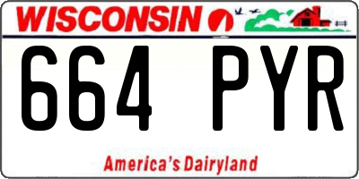 WI license plate 664PYR