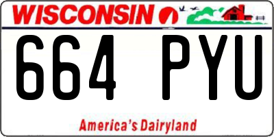 WI license plate 664PYU