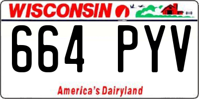 WI license plate 664PYV