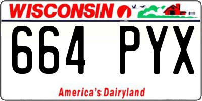 WI license plate 664PYX