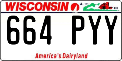 WI license plate 664PYY