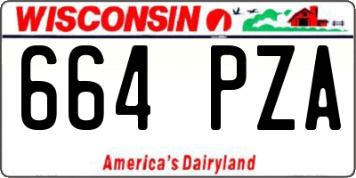 WI license plate 664PZA