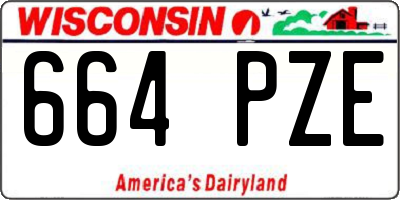 WI license plate 664PZE