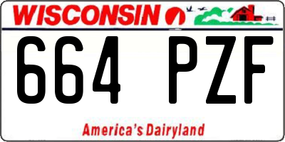 WI license plate 664PZF
