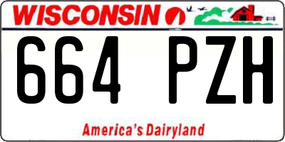 WI license plate 664PZH