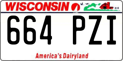 WI license plate 664PZI