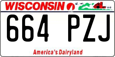 WI license plate 664PZJ