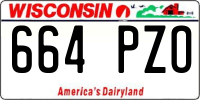 WI license plate 664PZO