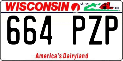 WI license plate 664PZP
