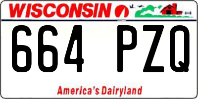 WI license plate 664PZQ