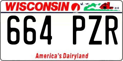 WI license plate 664PZR