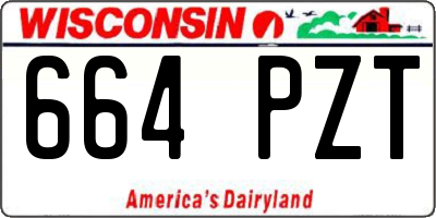 WI license plate 664PZT