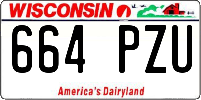 WI license plate 664PZU