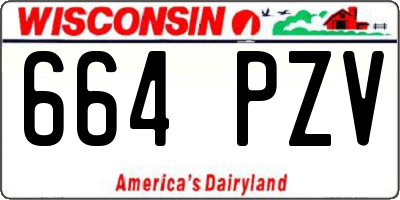 WI license plate 664PZV