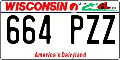 WI license plate 664PZZ