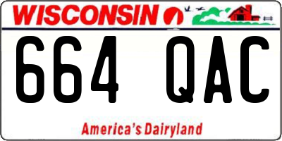 WI license plate 664QAC