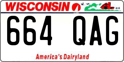 WI license plate 664QAG