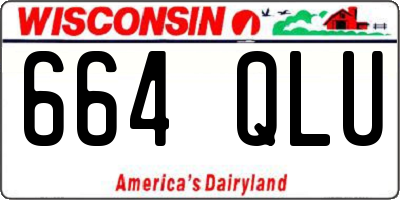 WI license plate 664QLU
